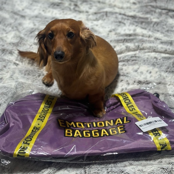 Assholes Live Forever PURPLE  PRINTED STRAP LINED DUFFLE BAG - Picture 6 of 7